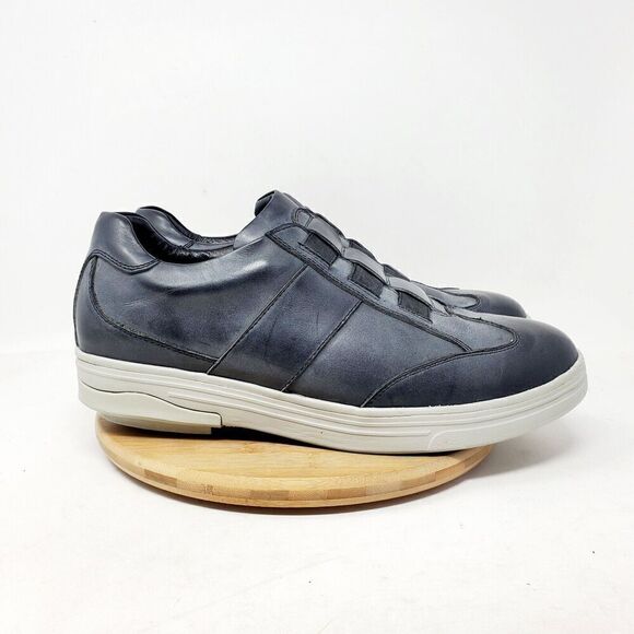 Gravity Defyer Shoes Mens 10.5 Raddley Slip On Grey Leather Sneaker - Picture 1 of 12